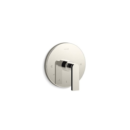 Composed MasterShower temperature control valve trim with lever handle